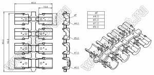 DS1049-15M1 корпус (кожух) для разъема D-SUB; 15-конт.; металл