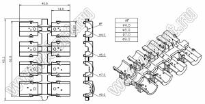 DS1049-37M1 корпус (кожух) для разъема D-SUB; 37-конт.; металл