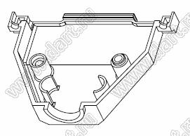 DS1046-37C1S корпус (кожух) для разъема D-SUB; короткие винты; 37-конт.; пластик