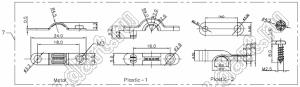 DS1046-25C1S корпус (кожух) для разъема D-SUB; короткие винты; 25-конт.; пластик