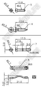 DS1050-25N1 корпус (кожух) для разъема D-SUB; 25-конт.; пластик