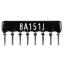 SIP 8P7R-A150RJ 5% (8A151J) сборка резисторная тип A; 7 резисторов; R=150 (Ом); 5%