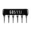 SIP 6P3R-B510RJ 5% (6B511J) сборка резисторная тип A; 3 резистора; R=510 (Ом); 5%