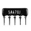 SIP 5P4R-A47RJ 5% (5A470J) сборка резисторная тип A; 4 резистора; R=47 (Ом); 5%