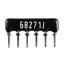 SIP 6P3R-B270RJ 5% (6B271J) сборка резисторная тип A; 3 резистора; R=270 (Ом); 5%