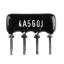 SIP 4P3R-A56RJ 5% (4A560J) сборка резисторная тип A; 3 резистора; R=56 (Ом); 5%