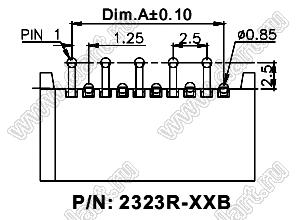 BL2323R-21B (21FE-ST-VK-R, F1251-DIP-21PWR) разъем FPC угловой, тип B; 21-конт.