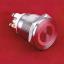 BLGQ19PF-10E/R/12V/S кнопка антивандальная; 1NO; кольцевая; красный; 12В; нержавеющая сталь
