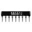 SIP 9P8R-A560RJ 5% (9A561J) сборка резисторная тип A; 8 резисторов; R=560 (Ом); 5%