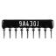 SIP 9P8R-A43RJ 5% (9A430J) сборка резисторная тип A; 8 резисторов; R=43 (Ом); 5%