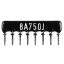 SIP 8P7R-A75RJ 5% (8A750J) сборка резисторная тип A; 7 резисторов; R=75 (Ом); 5%