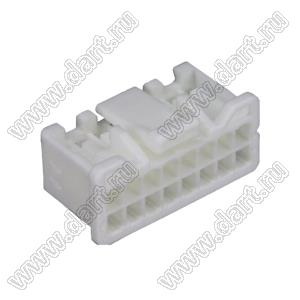 PUDP-16V-S корпус розетки на кабель; шаг 2,00мм; 16 (2x8)-конт.