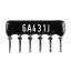 SIP 6P5R-A430RJ 5% (6A431J) сборка резисторная тип A; 5 резисторов; R=430 (Ом); 5%