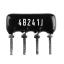SIP 4P2R-B240RJ 5% (4B241J) сборка резисторная тип A; 2 резистора; R=240 (Ом); 5%