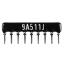 SIP 9P8R-A510RJ 5% (9A511J) сборка резисторная тип A; 8 резисторов; R=510 (Ом); 5%