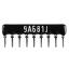 SIP 9P8R-A680RJ 5% (9A681J) сборка резисторная тип A; 8 резисторов; R=680 (Ом); 5%