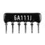 SIP 6P5R-A110RJ 5% (6A111J) сборка резисторная тип A; 5 резисторов; R=110 (Ом); 5%