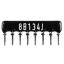 SIP 8P4R-B130KJ 5% (8B134J) сборка резисторная тип A; 4 резистора; R=130 кОм; 5%