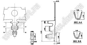 A1253Te (DF13-2630SCFA) контакт для розетки на кабель (терминал); шаг 1,25мм; Iконт.=1А