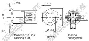 BLAS1GQPH-11E/B/220V/S кнопка антивандальная антивандальный влагозащищенный; 1NO1NC; кольцевая; синий; 220В; нержавеющая сталь