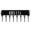 SIP 8P4R-B510RJ 5% (8B511J) сборка резисторная тип A; 4 резистора; R=510 (Ом); 5%