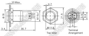 BLAS2GQH-11/E/R/12V/S кнопка антивандальная; 1NO1NC; без фиксации; кольцевая; красный; 12В; нержавеющая сталь