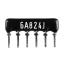 SIP 6P5R-A820KJ 5% (6A824J) сборка резисторная тип A; 5 резисторов; R=820 кОм; 5%