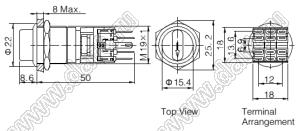 BLAS1-BGQ-33X/21 кнопка антивандальная антивандальный влагозащищенный; 3NO3NC; нержавеющая сталь