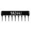 SIP 9P8R-A240KJ 5% (9A244J) сборка резисторная тип A; 8 резисторов; R=240 кОм; 5%