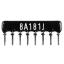 SIP 8P7R-A180RJ 5% (8A181J) сборка резисторная тип A; 7 резисторов; R=180 (Ом); 5%