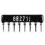 SIP 8P4R-B270RJ 5% (8B271J) сборка резисторная тип A; 4 резистора; R=270 (Ом); 5%