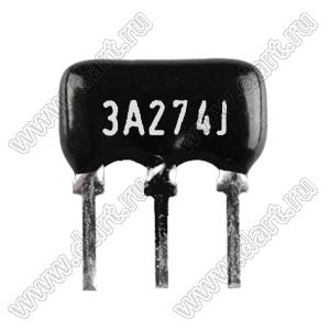SIP 3P2R-A270KJ 5% (3A274J) сборка резисторная тип A; 2 резистора; R=270 кОм; 5%