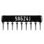 SIP 9P8R-A620KJ 5% (9A624J) сборка резисторная тип A; 8 резисторов; R=620 кОм; 5%