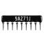SIP 9P8R-A270RJ 5% (9A271J) сборка резисторная тип A; 8 резисторов; R=270 (Ом); 5%