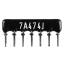SIP 7P6R-A470KJ 5% (7A474J) сборка резисторная тип A; 6 резисторов; R=470 кОм; 5%