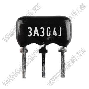 SIP 3P2R-A300KJ 5% (3A304J) сборка резисторная тип A; 2 резистора; R=300 кОм; 5%