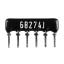 SIP 6P3R-B270KJ 5% (6B274J) сборка резисторная тип A; 3 резистора; R=270 кОм; 5%
