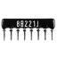 SIP 8P4R-B220RJ 5% (8B221J) сборка резисторная тип A; 4 резистора; R=220 (Ом); 5%