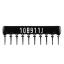 SIP 10P5R-B910RJ 5% (10B911J) сборка резисторная тип B; 5 резисторов; R=910 (Ом); 5%
