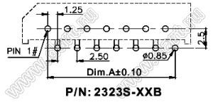 BL2323S-28B (28FE-BT-VK-R, F1251-DIP-28PR) разъем FPC прямой, тип B; 28-конт.