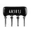 SIP 4P3R-A180RJ 5% (4A181J) сборка резисторная тип A; 3 резистора; R=180 (Ом); 5%