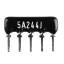 SIP 5P4R-A240KJ 5% (5A244J) сборка резисторная тип A; 4 резистора; R=240 кОм; 5%