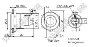 BLAS1-AGQ30-11ZC/B/6V/IP40 кнопка с пиктограммой и индикацией короткая; символ + кольцевая; нержавеющая сталь, PBT; 1NO1NC; с фиксацией; точечная; зеленый; 220В; нержавеющая сталь