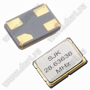 28.63636 MHz (SMD2016, KX-5 Geyer, DSX211G) резонатор кварцевый SMD; 28,63636МГц