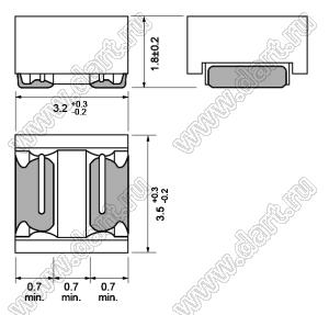 LQS33N150G04M дроссель SMD экранированный; 1214; L=15мкГн (при 1 кГц); I max=15мА