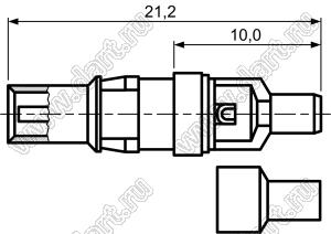 CXLTPS57500 коаксиальный терминал вилки, на кабель; Z=75(Ом)