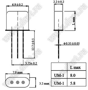 FT10M12B (10.700 MHz) фильтр кварцевый; 10,700МГц