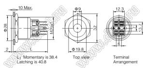 BLGQ25PF-22ZD/G/220V/S кнопка антивандальная антивандальный влагозащищенный; 2NO2NC; с фиксацией; точечная; зеленый; 220В; нержавеющая сталь