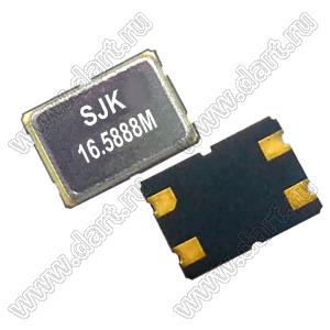 16.5888 MHz (SMD7050, KX-13 Geyer) резонатор кварцевый SMD; F=16,5888МГц; 16,5888МГц