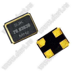 28.63636 MHz (SMD3225, KX-7 Geyer, DSX321G, 7U, ABM8) резонатор кварцевый SMD; 28,63636МГц